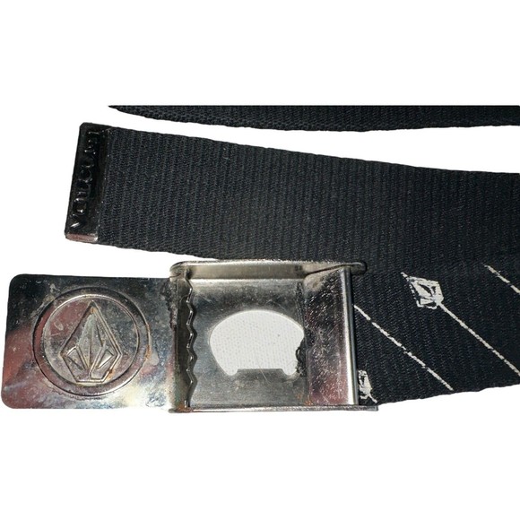 y2k Skater Belts Volcom Empyre Black Web Belts Snowboard Pants Belt Skull Grunge - Picture 10 of 16